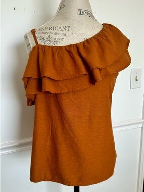 Old Navy One Shoulder Ruffle Top - Rust